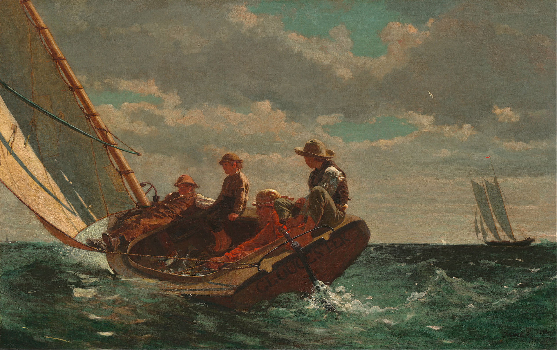 Breezing Up (A Fair Wind) by Winslow Homer, 1876